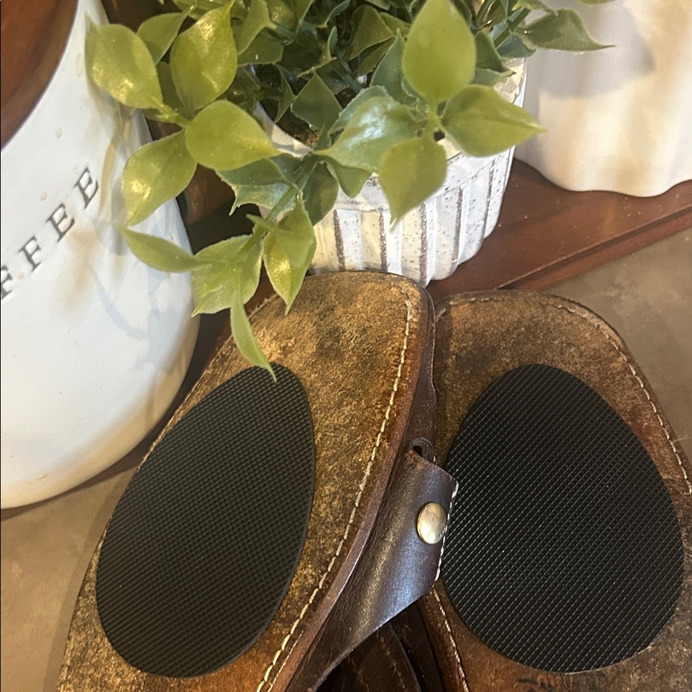 Miu Miu Classic Dark Brown Leather Slingback Sandals - Picture 7 of 9